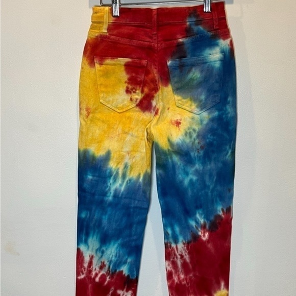 NWT 🌈 VIBRANT MIU BRAND🌈 TIE DYE JEANS SZ: 25 - Picture 4 of 9